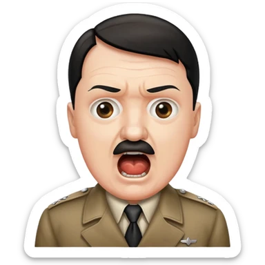 Hitler shouting sticker
