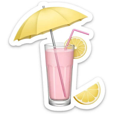 Light pink lemonade with small umbrella sticker