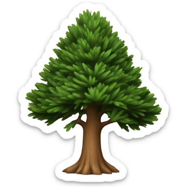  emoji of the exact cedar tree that is on the lebanese flag in black sticker