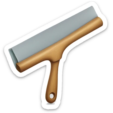squeegee with long wooden handle sticker