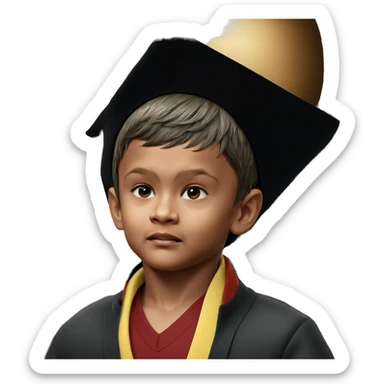 realistic portrait of a boy sticker