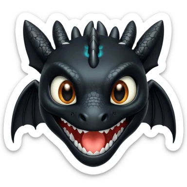 Toothless with white one sticker