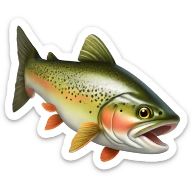Two legged trout sticker