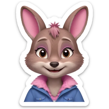 judy hopps from zootopia, pixar sticker