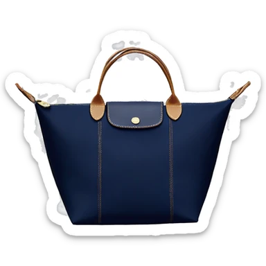 Navy blue longchamp tote bag sticker