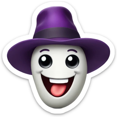 Happy eggplant wearing a fedora sticker