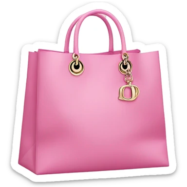 pink shopping bags Dior  sticker