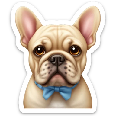 bouldogue français avec noeud papillon ruge sticker