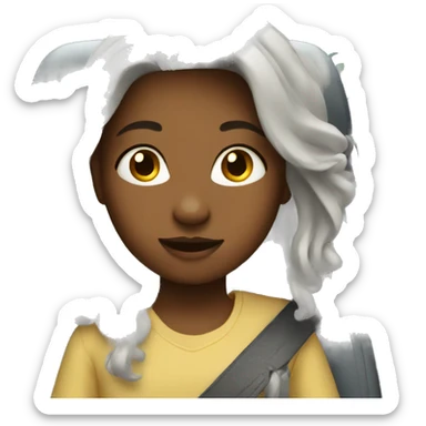 girl in car interior sticker