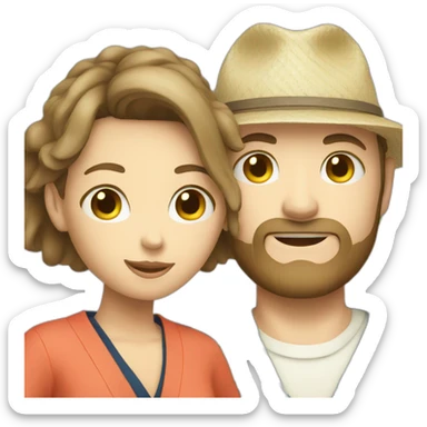 two white people vacationing in japan sticker