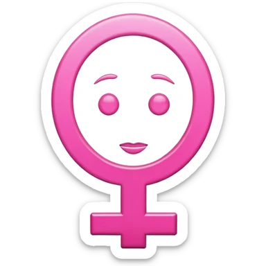 Pink Female Gender Sign  sticker