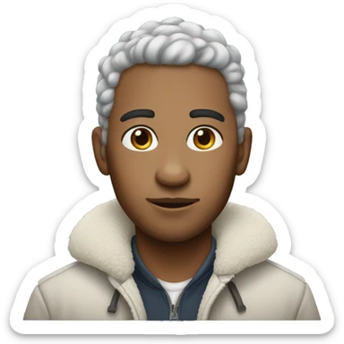 white skin sherpa sticker