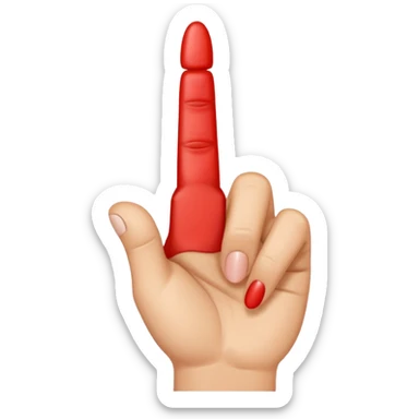 Smiling middle finger sticker