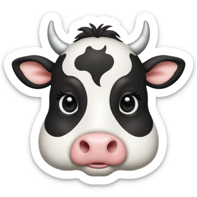 Really cute cow  sticker