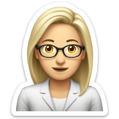 profesora en aula sticker