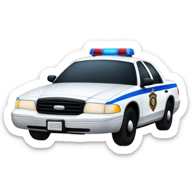 Cop car sticker