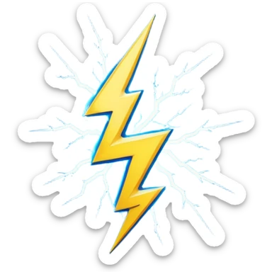 voltage electricity lightning bolt sticker