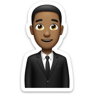 Men in black suit sticker