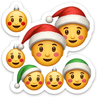 voglio delle emoji vintage di natale sticker