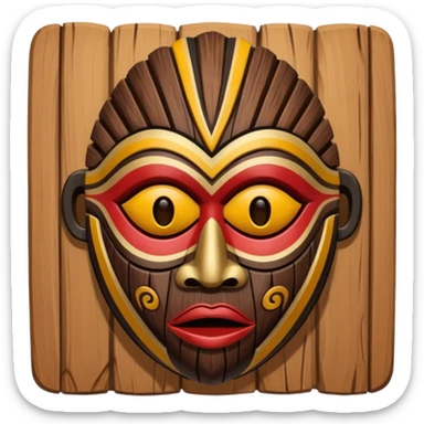 African tribal mask sticker