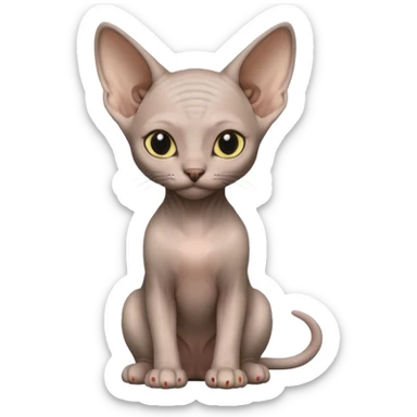 a sphinx sitting kitten  sticker