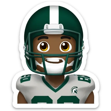 Michigan State University Football player  sticker