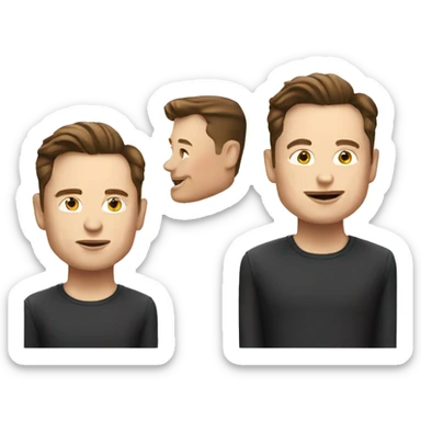 Emoji of Elon musk sticker