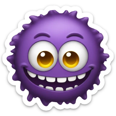 A round monster with one eye smiling sticker
