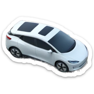 electric vehicle next to a solar panel sticker