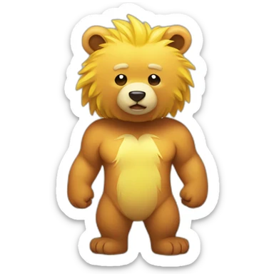 Super sayan bear sticker
