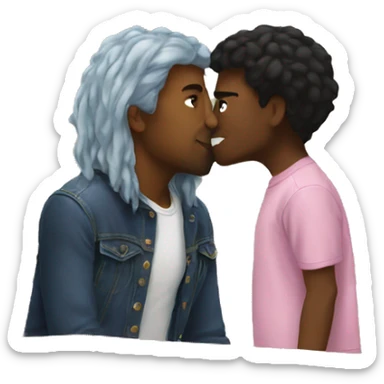 Two best friends in a room they might kiss sticker