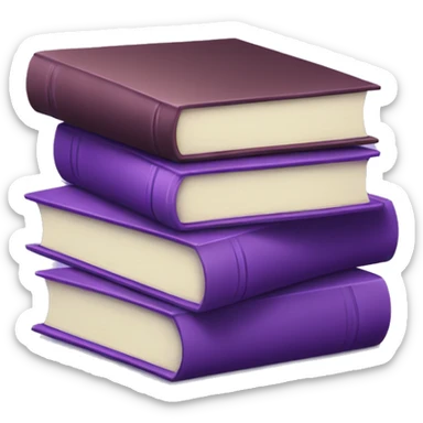Stack of purple books sticker