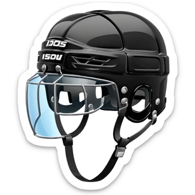 Give me a black ice hockey helmet sticker