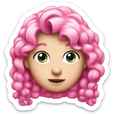 Pinkie cute emoji sticker