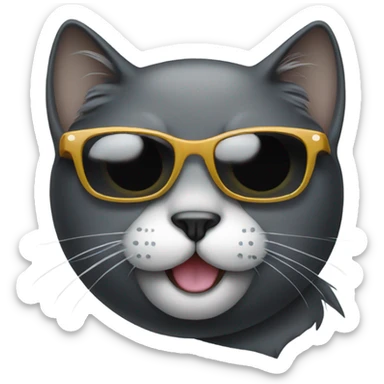 Cat with sunglasses sticker
