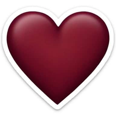 burgundy heart sticker
