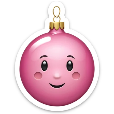 Christmas pink sticker