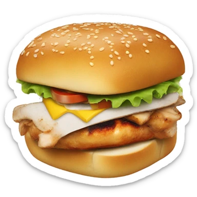 Grilled chicken sandwich sticker