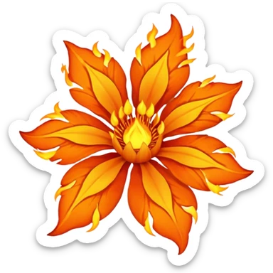 flame flower War sticker
