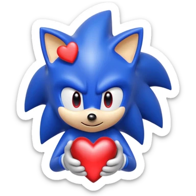 Sonic heart in love sticker