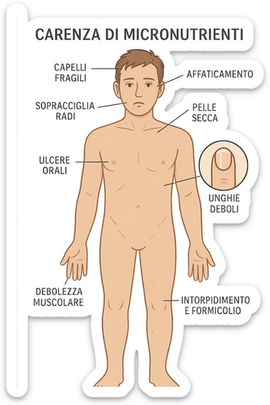 corpo umano in carenza di micronutrienti in italiano sticker