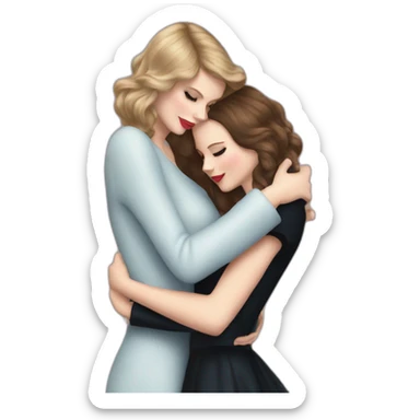 Taylor swift hugging lana delrey sticker