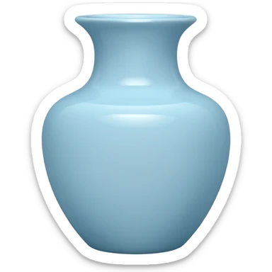 porcelain vase baby blue   sticker