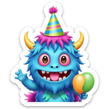 monito tierno y fiestero sticker