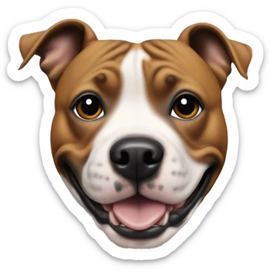 staffordshire bull terrier black jump up sticker
