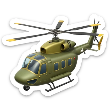 WW2 style helicopter  sticker