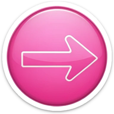 fleche directioelle de couleur rose sous forme de bouton sticker