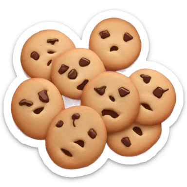 Cookies in a soft pink bowl sticker