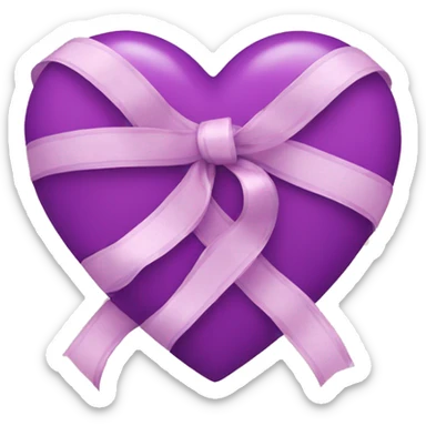 Heart with ribbons sticker