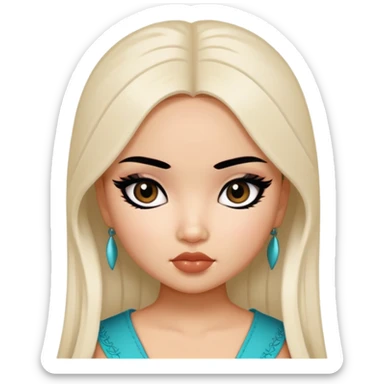 southwest asian beauty standard, pretty bratz baddie, black eyeliner sticker